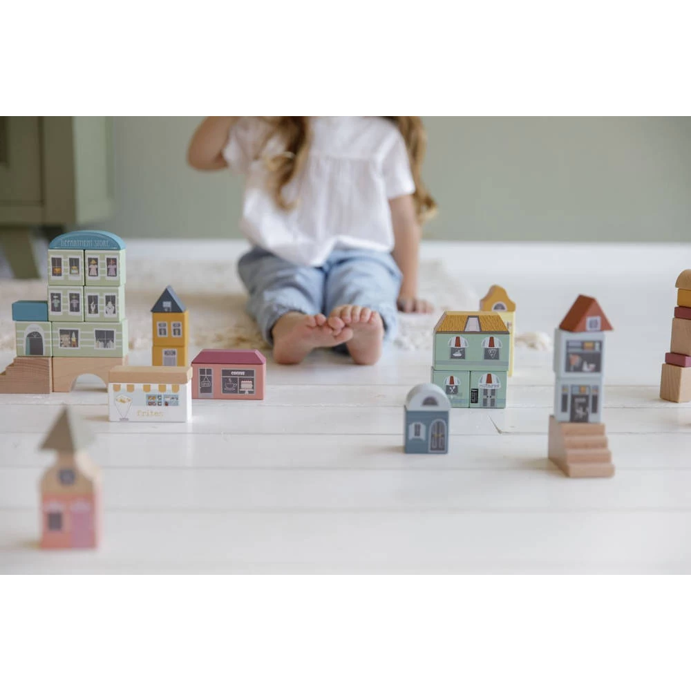 Little Dutch Little Railway Collection Blokkenstad 50-delig - Afbeelding 5