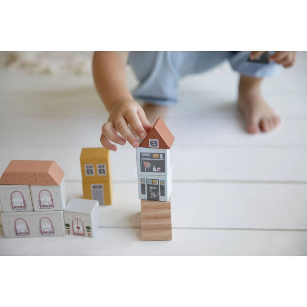 Little Dutch Little Railway Collection Blokkenstad 50-delig - Afbeelding 6