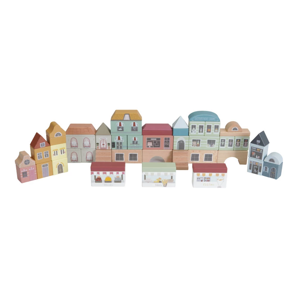 Little Dutch Little Railway Collection Blokkenstad 50-delig